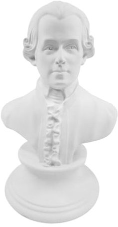 OUNONA Kunstharz Mozart Büste Weiße, Tischstatue Klassische