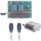 Interrupteur de télécommande de relais sans fil 110V 220V 2 canaux, RF 433Mhz AC 90V-250V Ouvre-porte de garage Récepteur de commutateur sans fil 2 émetteurs (2* Contrôleur 433Mhz)