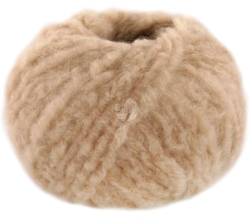 LANA GROSSA Royal Alpaca | Voluminöses Effektgarn aus den feinsten Alpaka Fasern | Handstrickgarn aus 93% Alpaka (Royal) & 7% Polyamid | 50g Wolle zum Stricken & Häkeln | 95m Garn FB 11