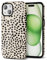 Svanove Cheetah Print Phone Case for iPhone 15 Plus Case Girly Trendy Leopard Pattern, Retro Cool Animal Print, Luxury Cute Case for Women, Aesthetic Y2k Hard Shell Plastic, Beige Polka Dots