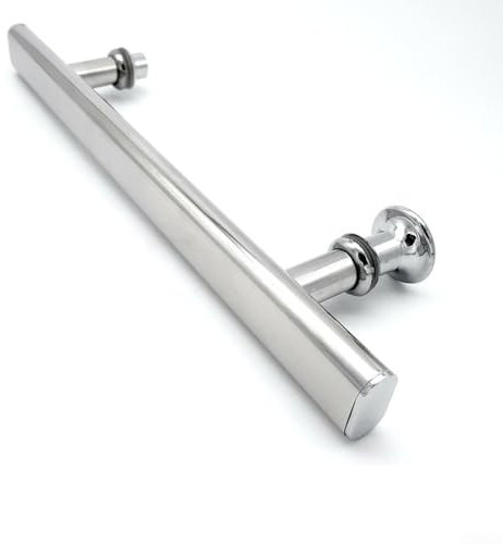 Duschtürgriffe oder Knäufe aus Edelstahl, verchromt, für Duschkabinen, 220 mm, modernes Design, schnelle Befestigung