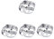 FELTECHELECTR 4 Stück Fachplatte geteilt Tablett für Obstteller Kinder Teller Deckel Schüssel snackdisk Essensplatte für Snacks Speiseteller Küchengeschirr Edelstahl 304 Silver Wiederverwendbar