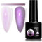 Thermal Colour Changing Gel Nail Polish - Shimmering Glitter Varnish - Soak-off Sparkly Reflective UV Gel, Purple to White Temperature Sensitive Formula