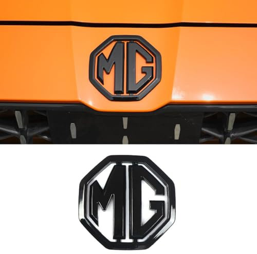 LyTTuu Auto Embleme für MG MG4 EV,3D Dekoration Abzeichen Aufkleber Logo Stickers Badge Abziehbilder Etikett Wasserdicht Rostfrei Ersatz Zubehör,Front-Black
