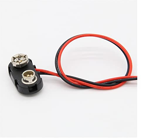 CXVFY 10pcs 9V Battery Snap Connector clip Lead Wires holder