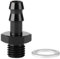 Podavelle M12 x 1,5 Stecker metrisch auf 5/16 Widerhaken Kraftstoffpumpe, Auslassadapter, Aluminium, Schwarz