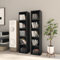 Iiaky Armoires à CD 2 pcs Noir 21x16x93,5 cm Aggloméré,Meuble Platine Vinyle,Rangement Vinyle,Porte Vinyle