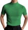 TDEOK Herren T-Shirt mit Stehkragen, Lockerem Schnitt, modisch, kurzärmelig, einfarbig Unterhemden (Green, XL)