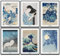 canvea Japan Kunst Poster Set Japanische Wanddeko Koson Bilder Schlafzimmer Hokusai Deko Wohnzimmer Dekoration Eklektische Gemälde