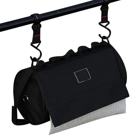 Camping Paper Towel Holder, Portable Dishcloth Bag, Foldable Paper Towels Cover, Travel-Friendly Tissue Storage Case 10.24x5.51 inches for Car, Kitchen, Outdoor, and Camping