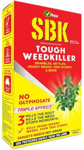Vitax SBK Brushwood Tough Weed Killer – Powerful Systemic Herbicide for Stubborn Weeds, Brambles, Nettles & Tree Stumps – Concentrated Formula for Deep Root Kill (500ml)