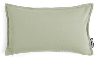 mokebo® Outdoor Kissen 'Das Ruhepolster', (50x30cm) Terrassendeko, Sofakissen oder Kissen für Balkon, Terasse oder Garten, Dekokissen Bezug aus feinem Outdoorstoff in Lindgrün