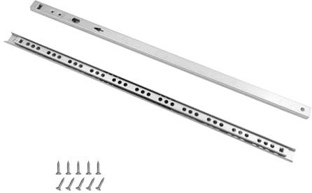 2 Paar Kugelauszug Schubladenschienen, 17 mm Nut Schubladenführungen, 350 mm Teilauszug Schienen für Schubladen, Schubladen Schienensystem für Einfache Montage