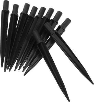 Inoomp Garden Solar Lamp Stakes Replacement Plastic Ground Spikes 10 Pack 5.51In Durable Outdoor Lighting Accessories for Pathway and Lawn