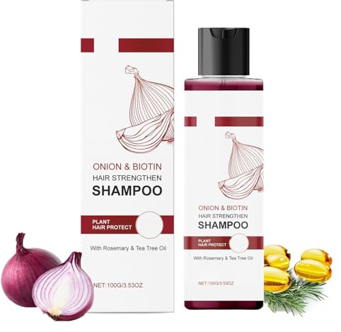 Onion & Rosemary Hair Shampoo, Promotes Healthier, Thicker and Stronger Hair, Nourishes Head Skin, Improve Loss and Split, Thickens Thinning Hair, Softer Shiny, For Women & Men (1pcs)