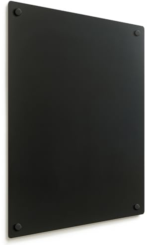 Magnettafel 30x40 cm | aus Mattschwarz Metall | Rechteckig | Einfache Montage | Magnetwand & Fotowand | Für Magnete, Notizen | Fotos, Souvenirs, Einkaufslisten | Ideal für Reiseliebhaber