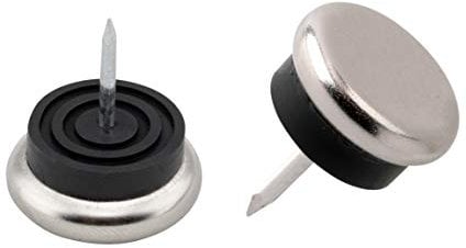 Metafranc 644566 644566-Protectores de Muebles (diámetro, Metal, con Clavos y topes, 8 Unidades), Ø 30 mm (8 Stück)