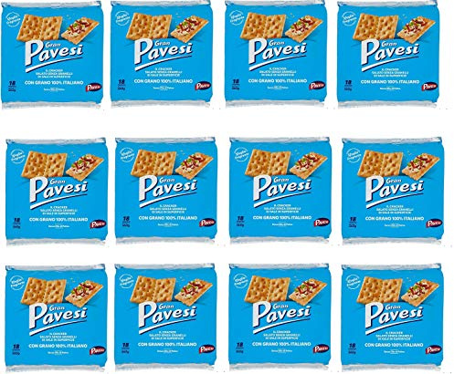 12x Gran Pavesi Crackers ungesalzen 560g kekse gebäck