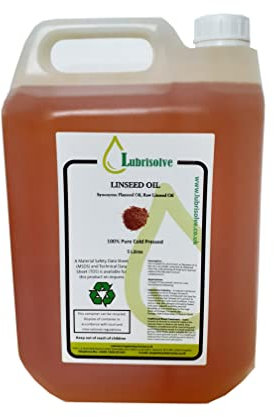 Huile de Lin 100% Pure, Huile de Lin pressée à Froid 5 litres