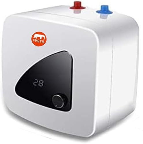 FVSTR LCD Electric Water Heater 8L 2KW UK Plug 220V Electric Water Heater Swith A-Class Erp Rating, Copper Heating Element, and Titanium Enamelled Tank - Perfect for UK Homes and Businesses…