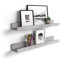Mobili Fiver, Coppia Mensole portafoto-quadri First, 60 cm, Grigio Cemento, 60 cmx13 cmx8 cm, Nobilitato, Mensole da muro per Camera, Ingresso, Soggiorno, Ufficio, Made in Italy