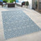 Paco Home In- & Outdoor Teppich Balkon Terrasse Orientalisch Skandi Designs Kreis Muster, Grösse:120x170 cm, Farbe:Blau
