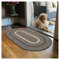 Homespice Manchester Jute-Teppich, geflochten, oval, 50.8x76.2 cm, Schwarz,Hellbraun Verwendung: Innenbereich, Eingangsbereich, Küchenteppich, Schlafzimmer, Tür, rustikal, Landhaus-Dekoration