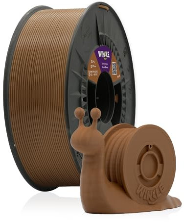WINKLE PLA HD Filament 2.85mm Akazienholz Braun, 1kg Spule, 3D Drucker Filament Kompatibel mit FDM Druckern, 3D-Druckmaterialien, Maßgenauigkeit +/- 0.05mm, Bioabbaubar Leicht zu Bedrucken