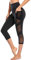 WE CUFFLLE Damen-Leggings aus Netzstoff, hohe Taille, Yogahose mit Taschen, Bauchkontrolle, 4-Wege-Stretch, Workout-Yoga-Leggings, Mesh Schwarz 3/4, S
