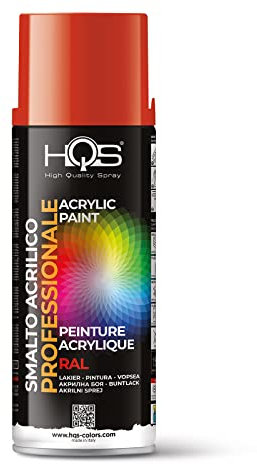 HQS Bomboletta di Vernice Spray Acrilica Colori Ral (Ral 2002 arancio scuro)