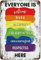 Retro Klassenzimmer Poster Metall Poster Everyone Is Welcome Here Metall Blechschilder Vintage Plakette Wanddekoration Geschenk für Zuhause Küche Büro Club Bar Fitnessstudio 30,5 x 40,6 cm