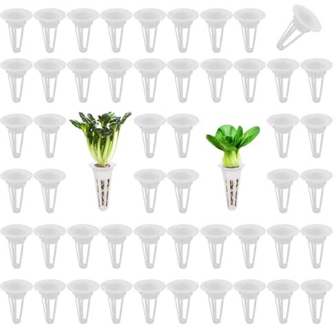 WANGCL 50 Pack Grow Baskets Replacement for Hydroponic Growing System Seed Pods Baskets for Indoor Herb Garden