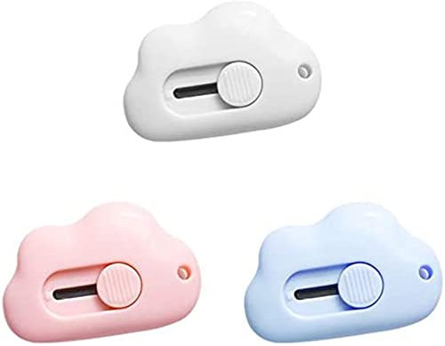 NBZZ Mini Cutter Messer Tragbares Einziehbares Universalmesser Für Briefkasten Mini Tragbar Allzweckmesser Papierschneider für Schule Bürobedarf Geschenk (3pcs)