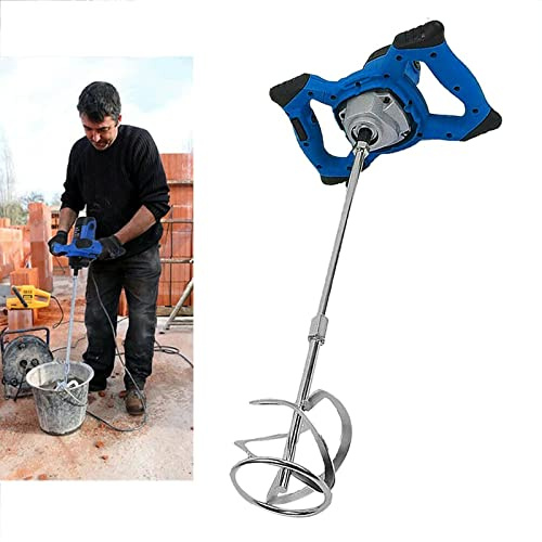 2600W Portable Paddle Mixer Adjustable 6 Speed, Handheld Electric Stirrer Drill Mix Stirring Tool for Mortar Grouts Paint Cement Plaster Plastering