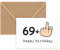 WenmthG - Geburtstagskarte zum 70. Geburtstag mit Umschlag - Lustige Geburtstagskarte - 69 + 1 - Geschenke für Frau, Mann - Happy Birthday - Personalisierte Geschenke