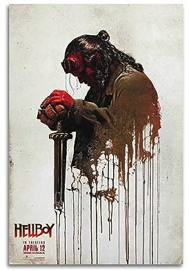 VZRSQZK Hellboy Filmposter, dekoratives Gemälde, Leinwand-Wandposter und Kunstdruck, modernes Familienschlafzimmer-Dekor-Poster, 20 x 30 cm