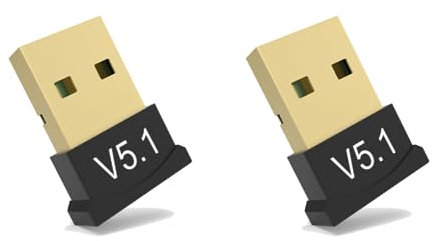 Junerain Bluetooth-USB-Adapter-Dongle, kompatibel mit 4.1/4.2/5.1 Bluetooth, kabelloser Sender, Empfänger, Plug & Play für Desktop, Laptop, Drucker, Tastatur, Maus, Laufwerk, kostenlos für W