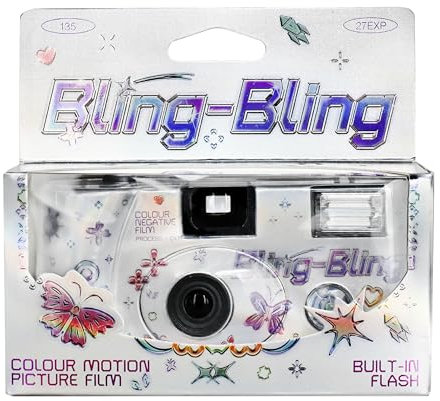 Reto Color Bling-Bling 400 Appareil Photo jetable 35 mm 27EXP, Film négatif Couleur, sans Mise au Point, Facile à Utiliser, Flash intégré (Film et Batterie Inclus)