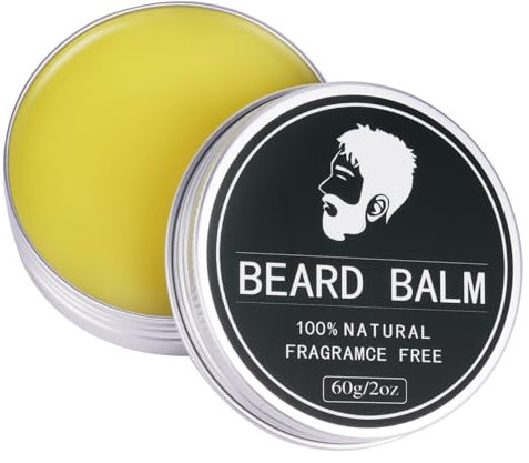 LOPHE Bálsamo Barba Hombre, Beard Balm, 60g Cera Barba Hombre Aceite de Argán y Jojoba Cera Acondicionadora Sin Aclarado Excelente para el Cuidado del Cabello y el Crecimiento, Sin Perfume