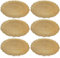 Acan Tradineur - Pack de 6 Bajoplatos Reutilizables Redondos de plástico, Plato Llano Decorativo, Bandeja para presentación de Dulces, Navidad, turrón, Pasteles (Oro Viejo, Ø 33 cm)