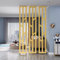 HDYZJQ Paravent Raumtrenner 3 Panel, Sichtschutzwand Home Decor mit verstellbaren Sockeln, Frei stehender Paravent für Veranda/Balkon/Büro, 1/2/3/4/5/6 Fuß hoch(Gold,H75cm/29.5in/2.46ft)