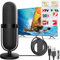Yeerain Antenne DVB-T/DVB-T2 avec Amplificateur, Antenne HDTV D'intérieur pour 4K et 1080P locaux Grande Portée et Réception à 360° avec Base Magnétique Câble de 5 m pour Salon,Caravane, Camping Car
