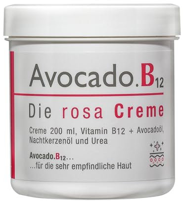 Avocado.B12 die rosa Creme mit Vitamin B12 bei Neurodermitis und trockener Haut, 200 ml