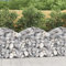 BaraSh Gabione mit Hochbogen 100x30x80/100 cm Verzinktes Eisen GabionenköRbe Gabionen Hochbeet Baustahlmatten