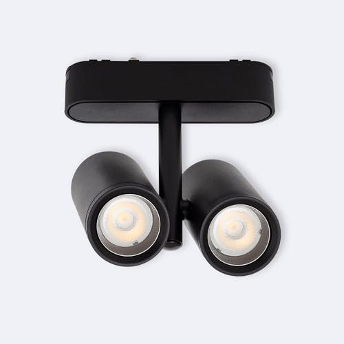 LEDKIA LIGHTING LED-Strahler Doppelt Quarz Magnetschiene 25mm SuperSlim 16W 48V Schwarz 4000K Neutralweiß