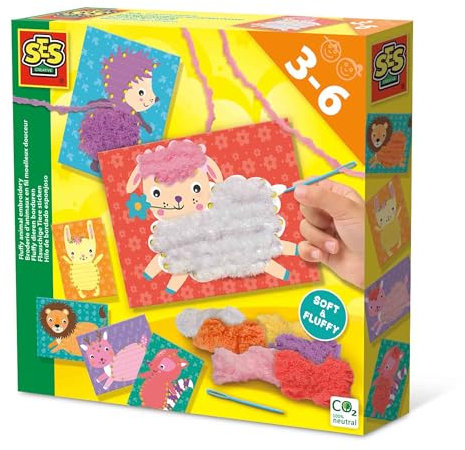 SES Creative 14043 Flauschige Tiere Sticken, diverse Farben