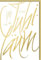 Verlag Dominique Jubiläumskarte - Goldene Schrift - mit Umschlag