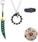 JinYu Meliod. Ring Halskette Schlüsselanhänger Anime Cosplay Einstellbare Finger Ring mit Meliodas Halskette Cosplay Prop Zubehör