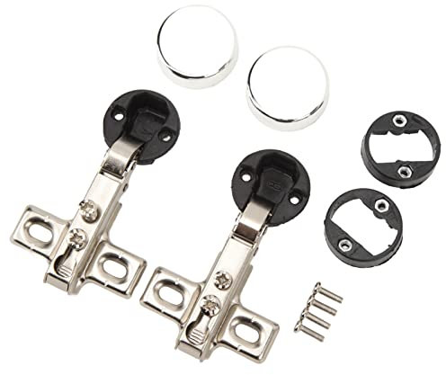 2 Stück 26 mm Loch Soft Close Scharnier Soft Close Schrankscharnier Schrank Glastür (vollständige Abdeckung)