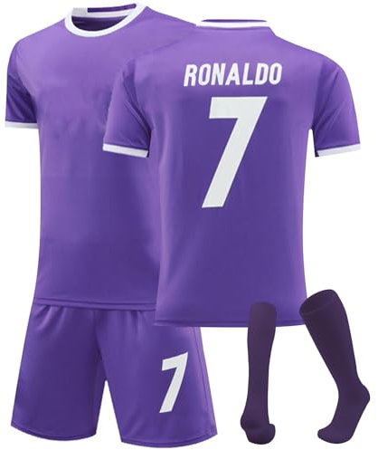 C7 Fußball Trikot, Hause/Auswärts Fußball Trikot Shorts Socken für Kinder/Erwachsener, Nr.7 Fussball Jersey Trainingsanzug Jungen Herren